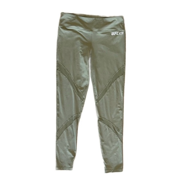 UFC Pants - UFC Gym Sage Green Mesh Detail Leggings